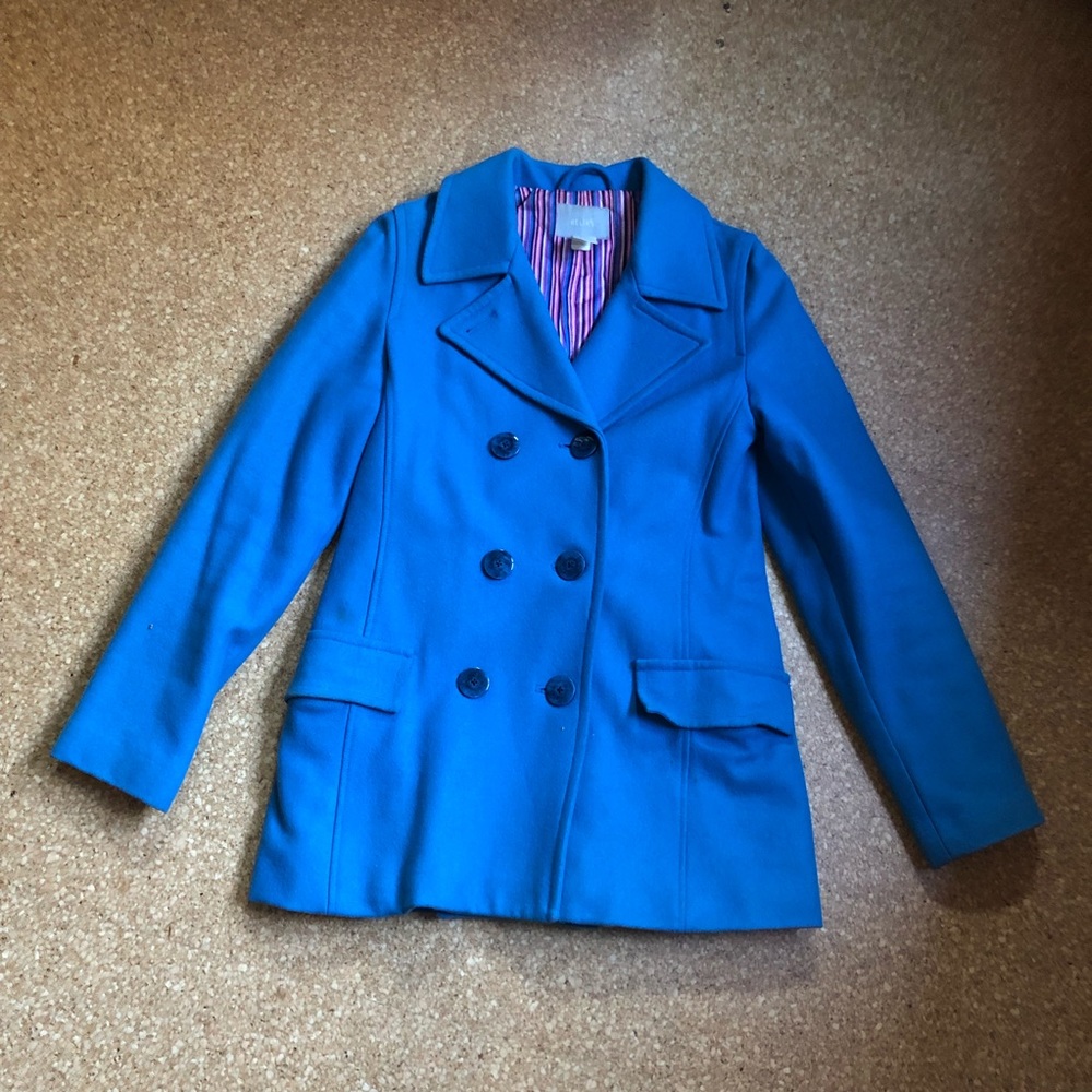 Delia’s blue wool coat